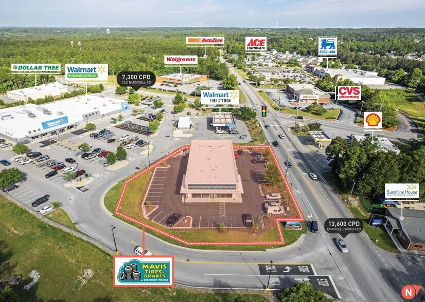 2897 Emanuel Church Rd, West Columbia, SC à vendre - Aérien – Image 2 sur 3