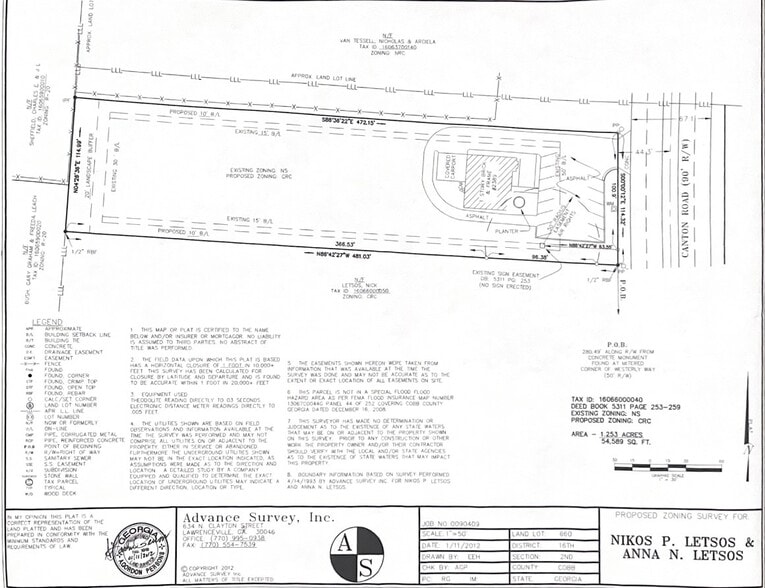 2387 Canton Rd, Marietta, GA à vendre - Plan cadastral – Image 3 sur 12