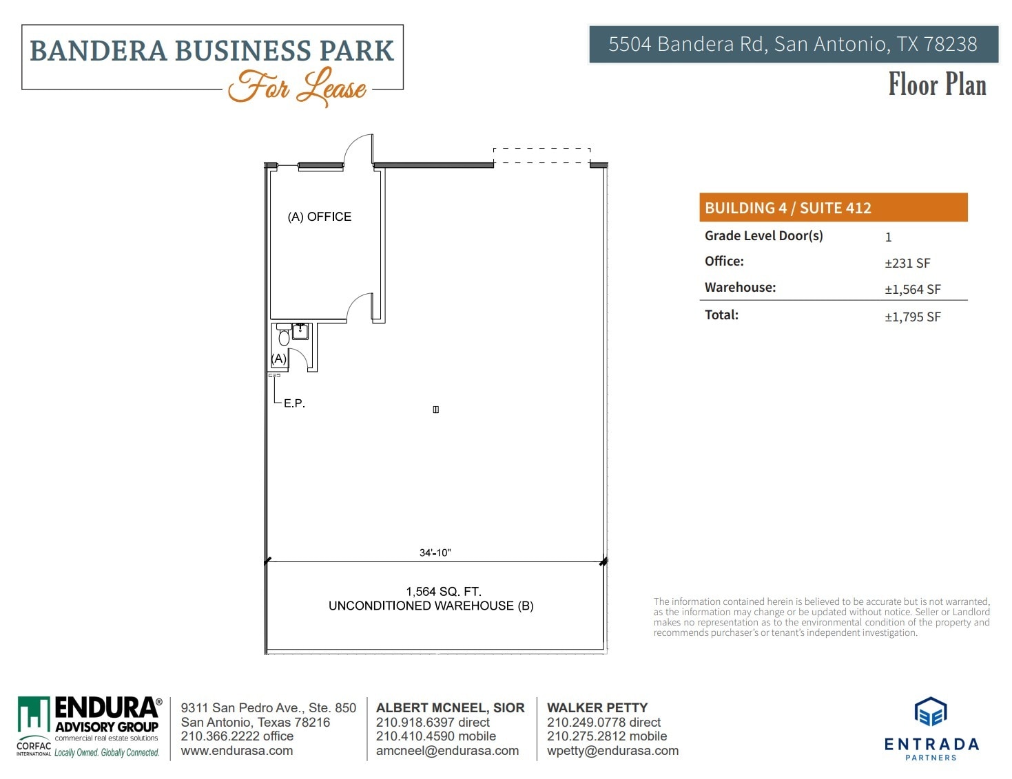 5504-1 Bandera Rd, San Antonio, TX à louer Plan d’étage– Image 1 sur 1