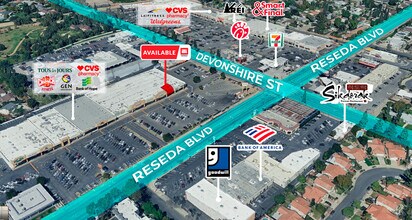 10147-10235 Reseda Blvd, Northridge, CA - VUE AÉRIENNE  vue de carte - Image1