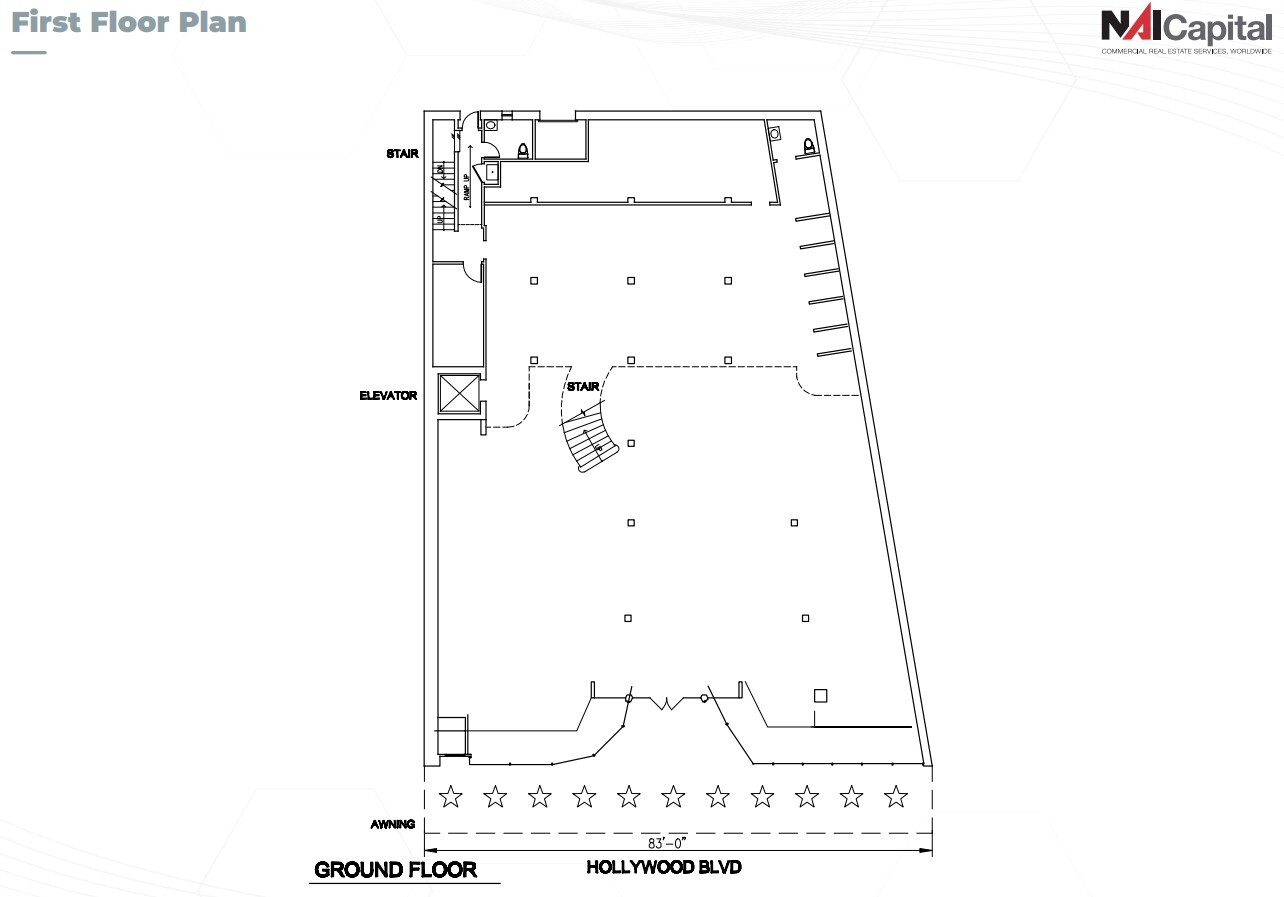 6363 Hollywood Blvd, Los Angeles, CA à louer Plan d’étage– Image 1 sur 1