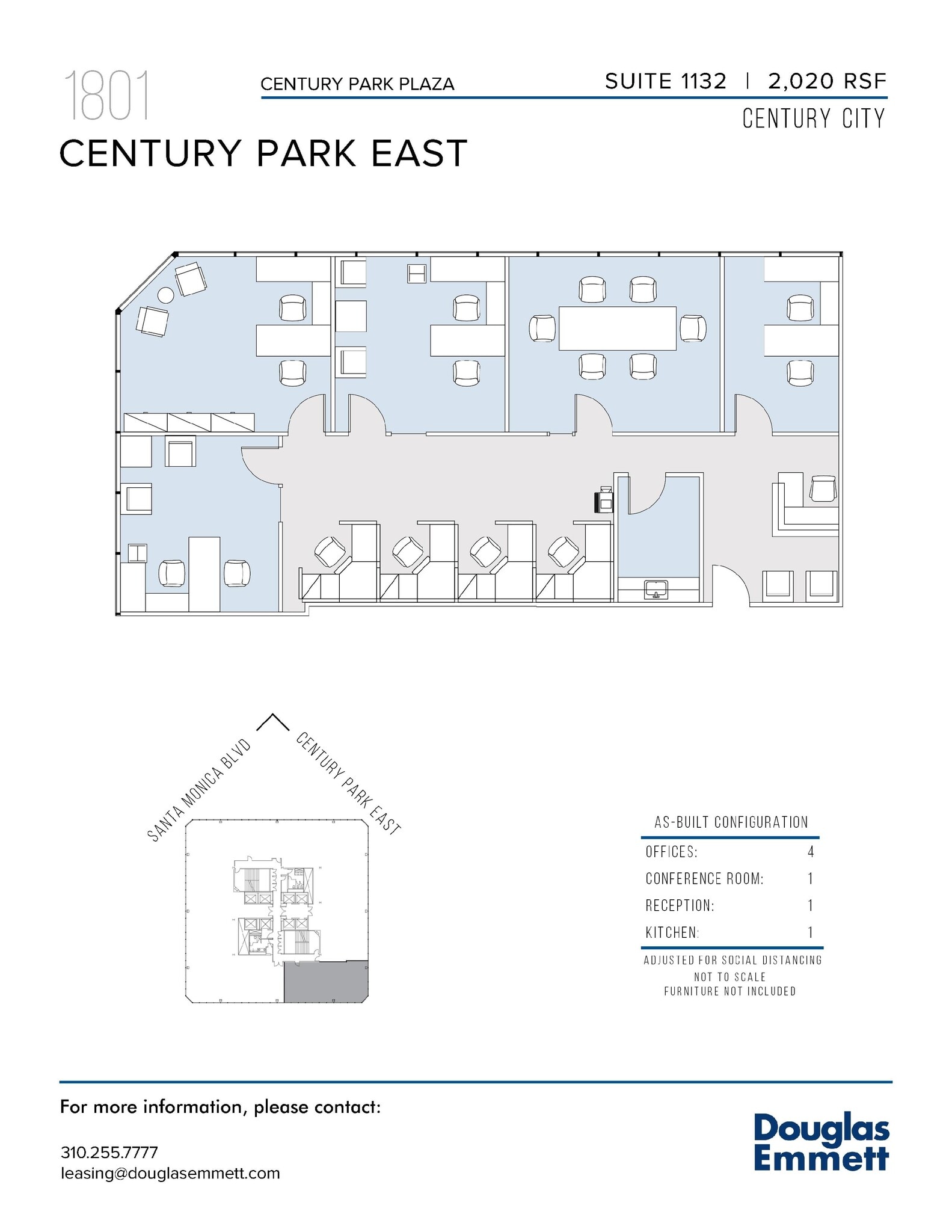 1801 Century Park E, Los Angeles, CA à louer Plan d’étage– Image 1 sur 1