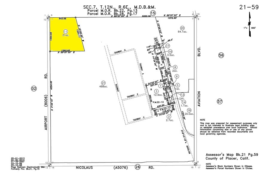 Airport Road, Lincoln, CA à vendre - Plan cadastral – Image 2 sur 2
