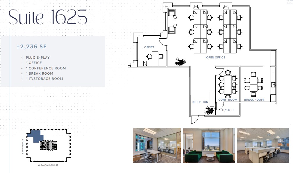 160 W Santa Clara St, San Jose, CA à louer Plan d’étage– Image 1 sur 1