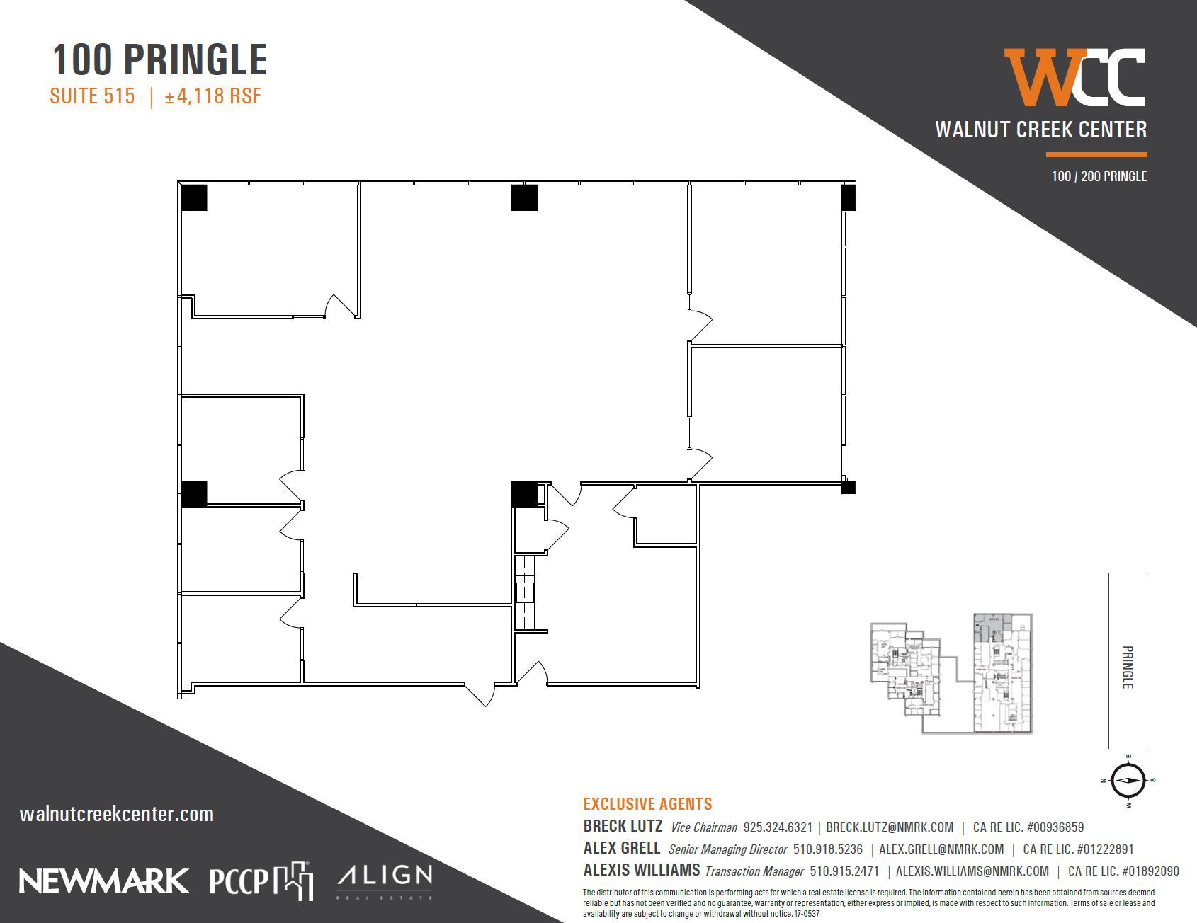 100 Pringle Ave, Walnut Creek, CA à louer Plan d’étage– Image 1 sur 1