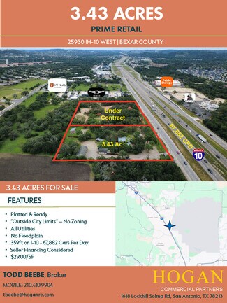 Plus de détails pour 25920 Interstate 10 W, Boerne, TX - Terrain à vendre