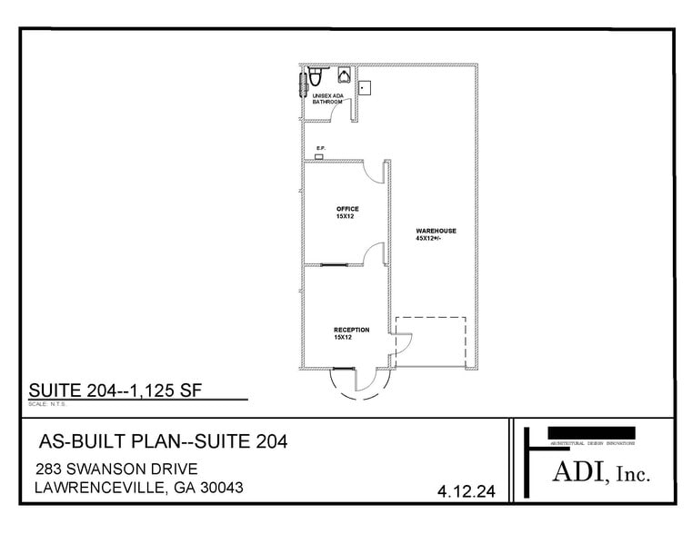 283 Swanson Dr, Lawrenceville, GA à louer - Plan d’étage type – Image 1 sur 1