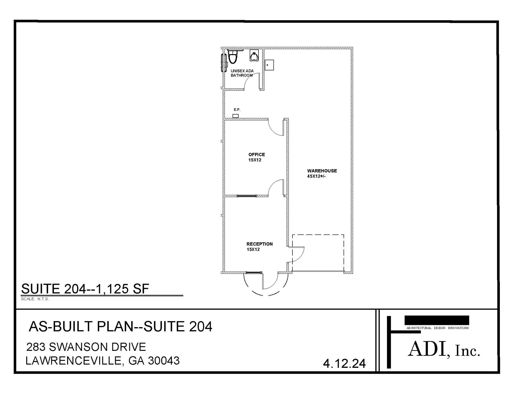 283 Swanson Dr, Lawrenceville, GA à louer Plan d’étage type– Image 1 sur 2