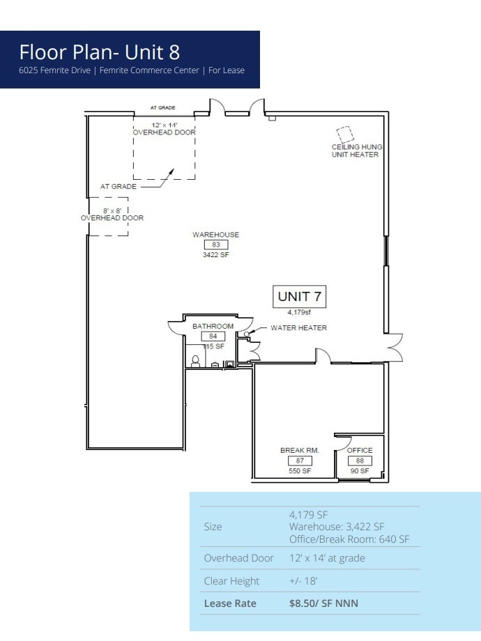 6111/6113 Femrite Dr, Madison, WI à louer Plan d’étage– Image 1 sur 1