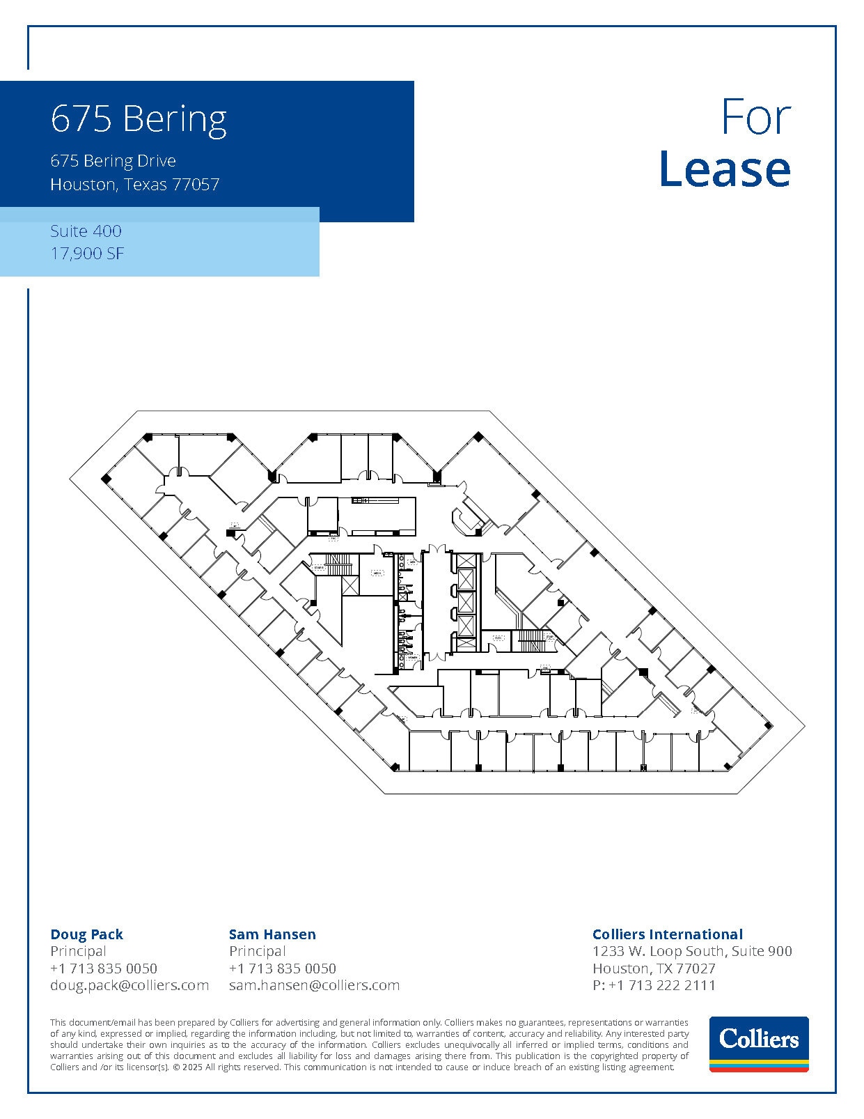 675 Bering Dr, Houston, TX à louer Plan d’étage– Image 1 sur 1