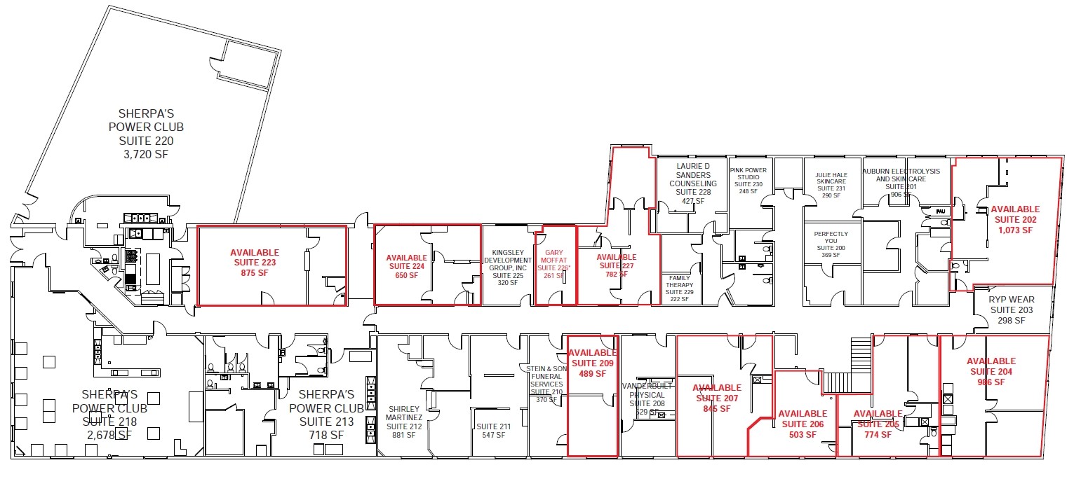 605-725 High St, Auburn, CA à louer Plan d’étage– Image 1 sur 1