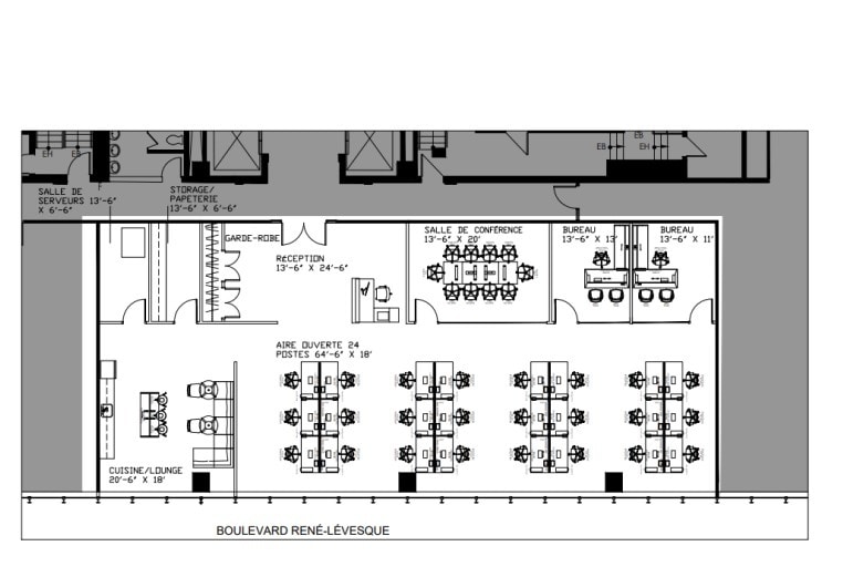 630 Boul René-Lévesque O, Montréal, QC à louer Plan d’étage– Image 1 sur 1