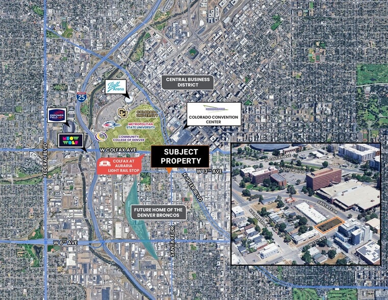 1301 Santa Fe Dr, Denver, CO à louer - Aérien – Image 1 sur 3