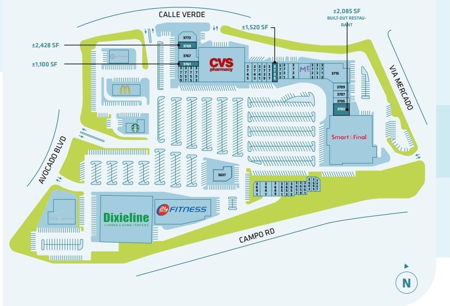 3605-3787 Avocado Blvd, La Mesa, CA à louer Plan de site– Image 1 sur 1