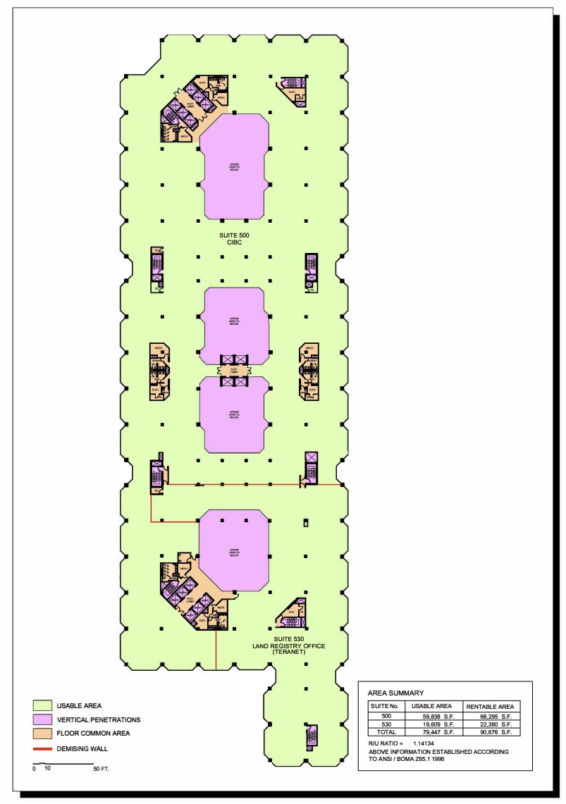 595 Bay St, Toronto, ON à louer Plan d’étage– Image 1 sur 1
