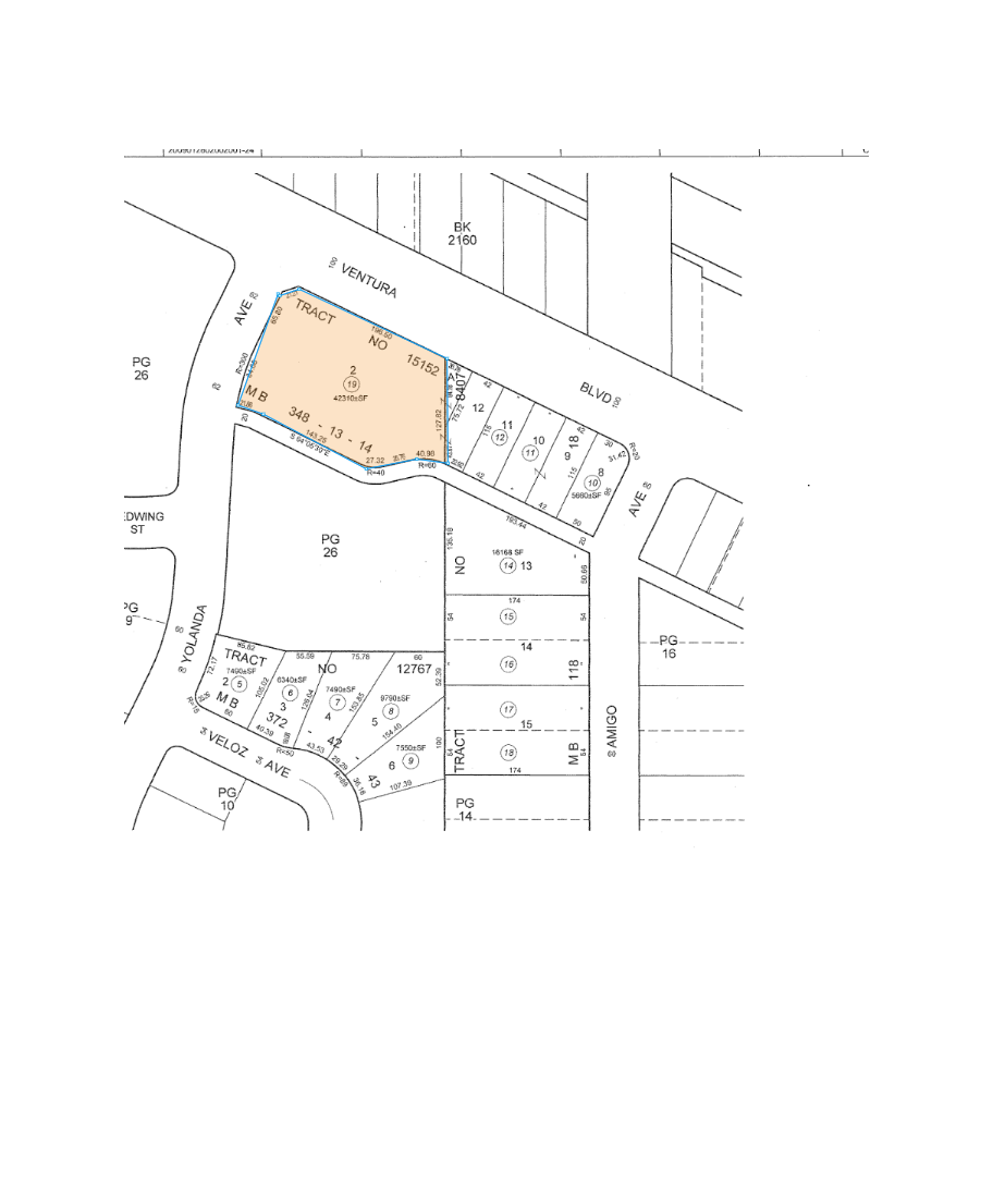 18644 Ventura blvd, Tarzana, CA à vendre Plan cadastral– Image 1 sur 2