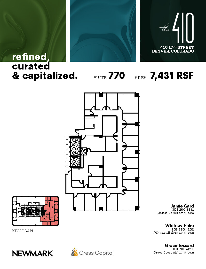 410 17th St, Denver, CO à louer Plan d’étage– Image 1 sur 1