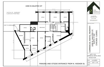 1000 N Halsted St, Chicago, IL à louer Plan d’étage– Image 1 sur 1