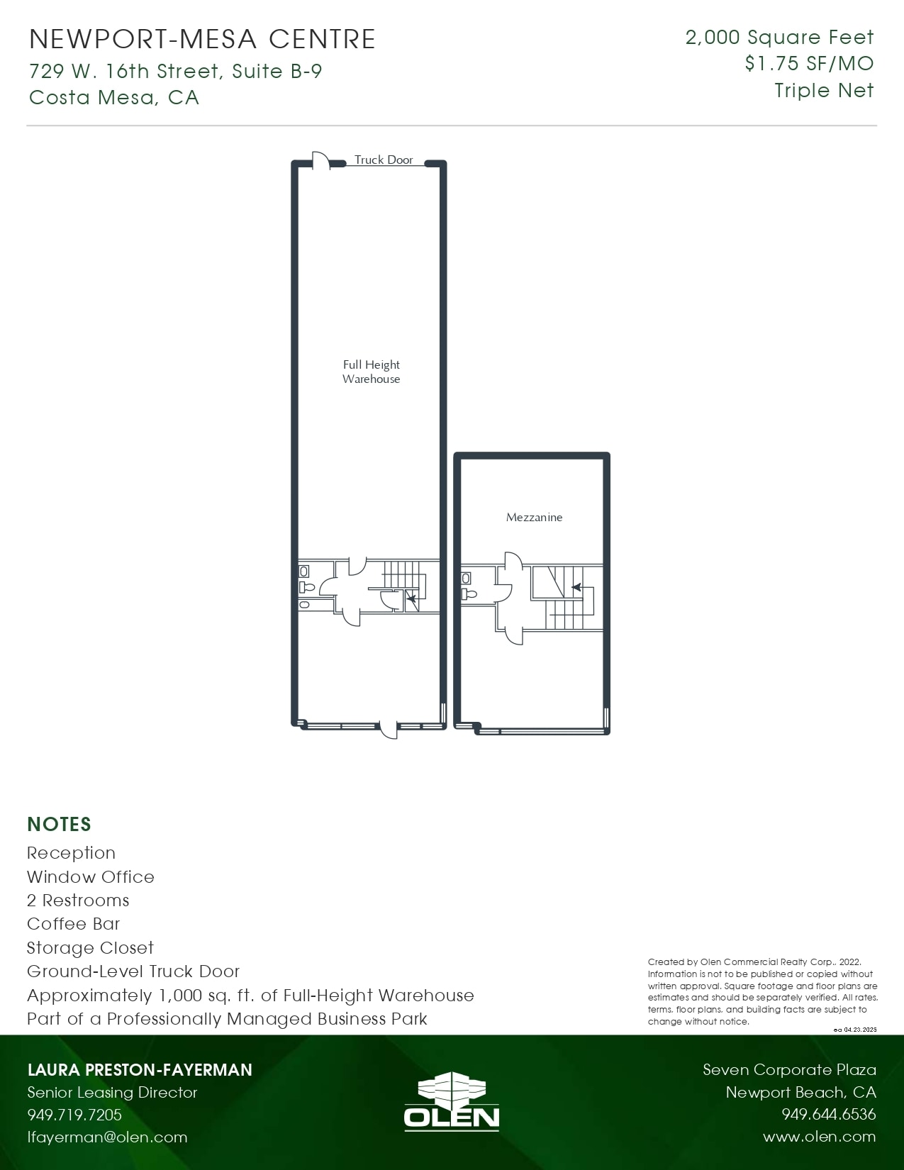 1599 Superior Ave, Costa Mesa, CA à louer Photo intérieure– Image 1 sur 1