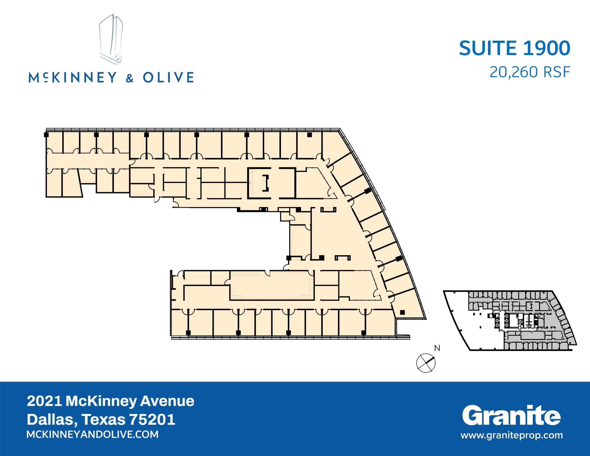 2021 McKinney Ave, Dallas, TX à louer Plan de site– Image 1 sur 1