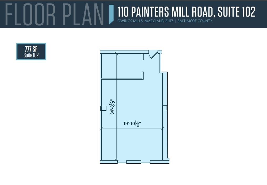 110 Painters Mill Rd, Owings Mills, MD à louer Plan d’étage– Image 1 sur 1