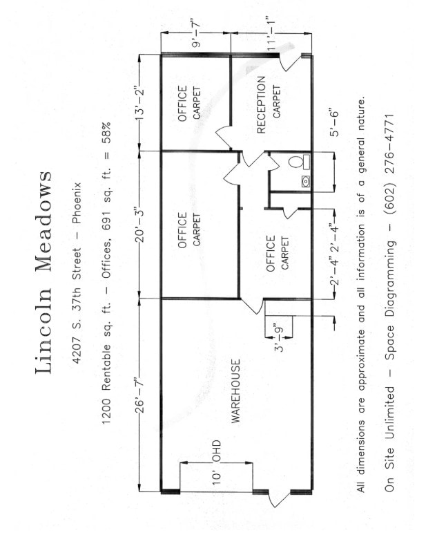 4208-4248 S 36th Pl, Phoenix, AZ à louer Plan d’étage– Image 1 sur 1