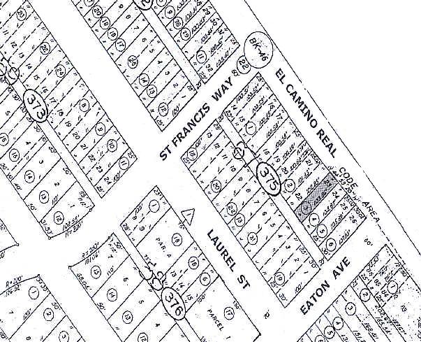 1768 El Camino Real, San Carlos, CA à vendre - Plan cadastral – Image 1 sur 4