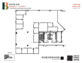 11525 N Community House Rd, Charlotte, NC à louer Plan d’étage– Image 1 sur 1