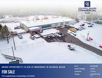 Plus de détails pour 913 Longfield Rd, Colonial Beach, VA - Industriel/Logistique à vendre
