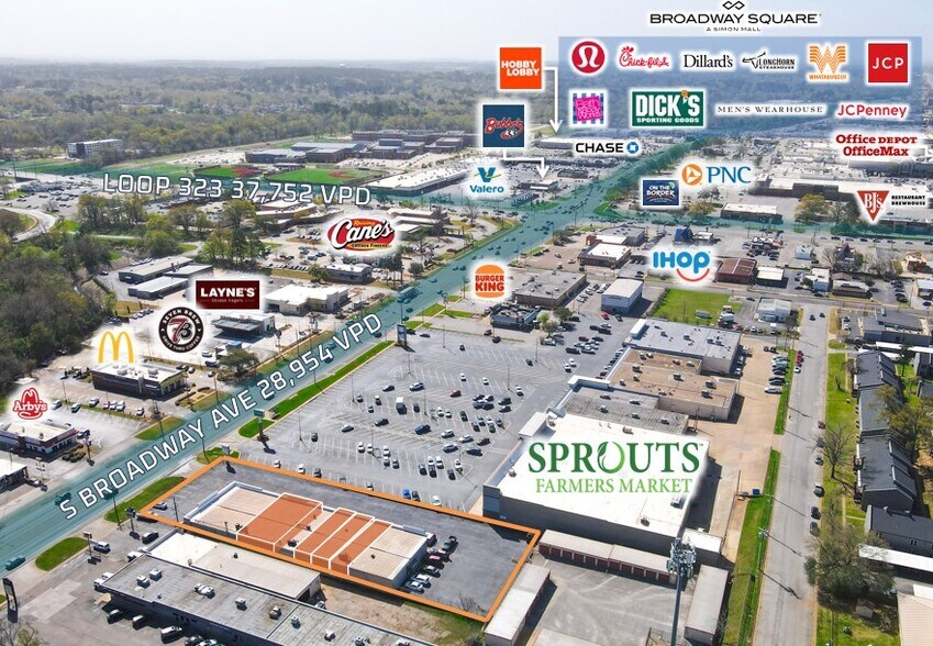 4007 S Broadway Ave, Tyler, TX à louer - Photo de l’immeuble – Image 2 sur 3