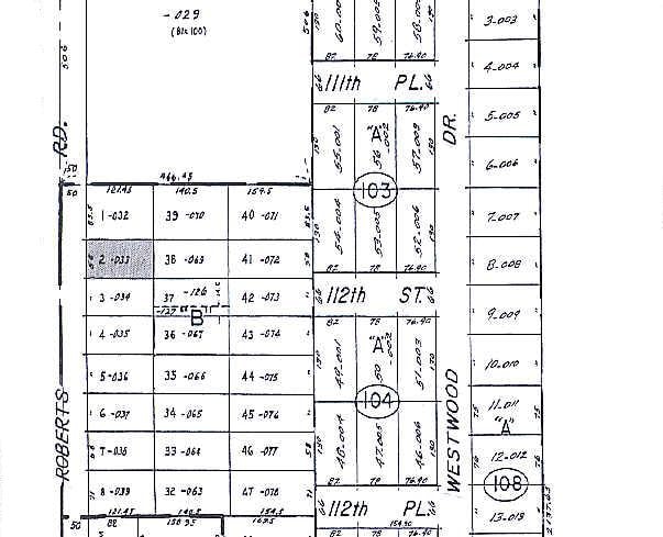 11195 S Roberts Rd, Palos Hills, IL à vendre - Plan cadastral – Image 2 sur 2