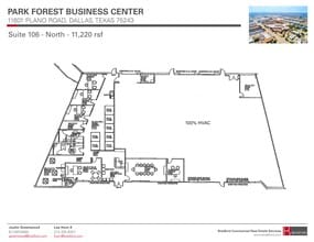 11601 Plano Rd, Dallas, TX à louer Plan d’étage– Image 1 sur 1