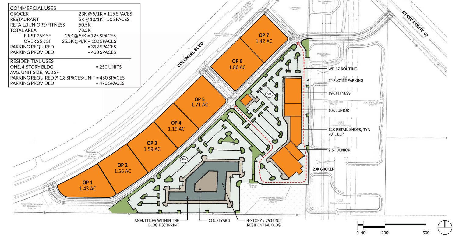 1100 Colonial Blvd, Fort Myers, FL à louer Plan de site– Image 1 sur 2