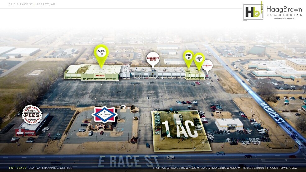 2702 E Race Ave, Searcy, AR à louer - Aérien – Image 2 sur 4