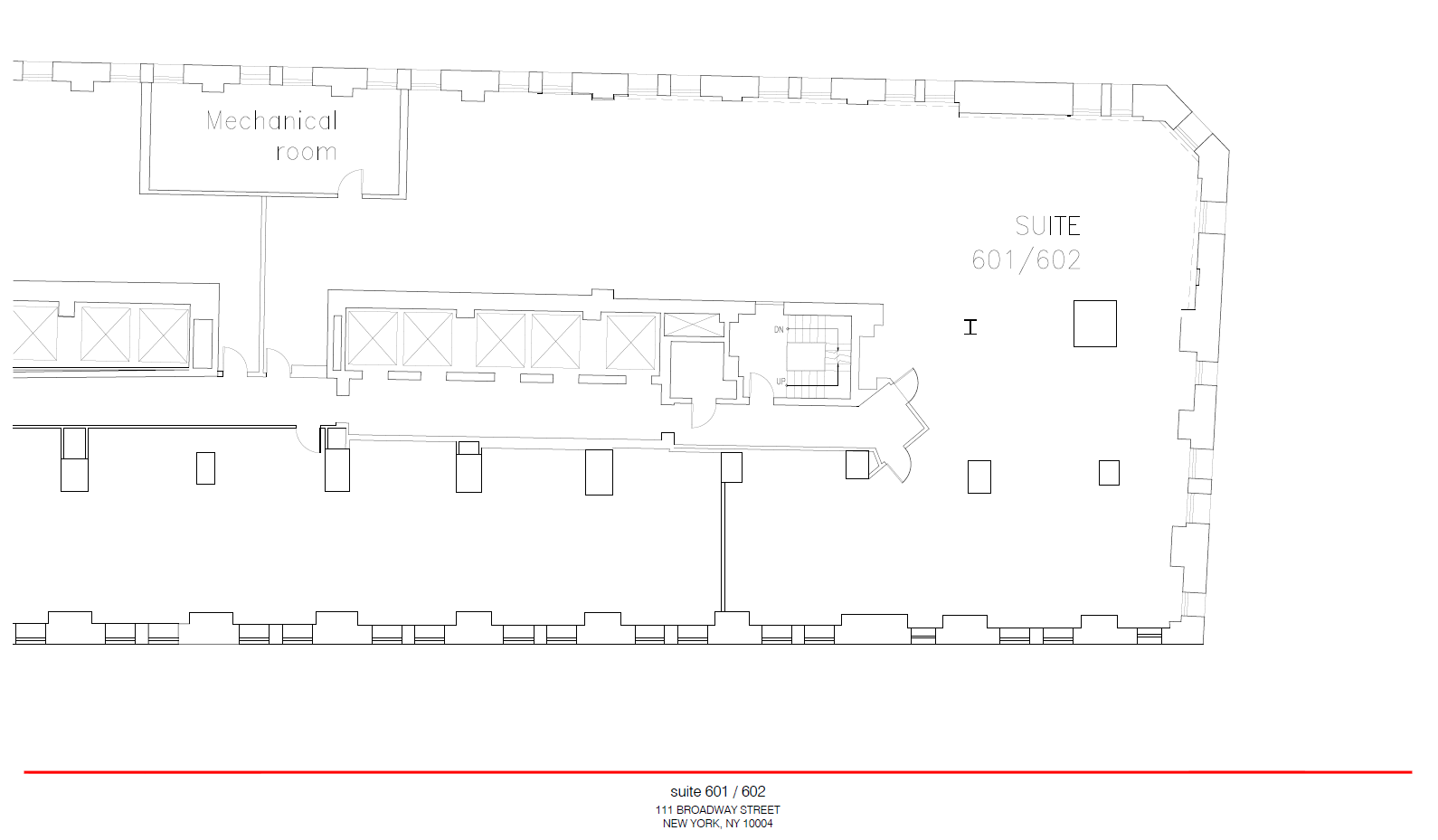 111 Broadway, New York, NY à louer Plan d’étage– Image 1 sur 3