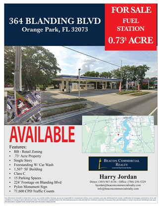 Plus de détails pour 364 Blanding Blvd, Orange Park, FL - Local commercial à vendre