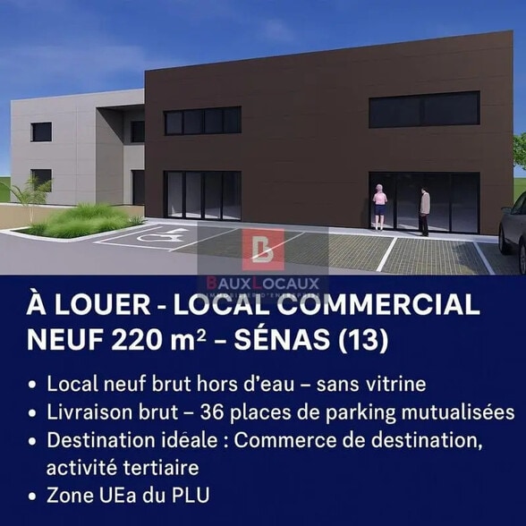 Local commercial dans Sénas à louer - Photo de l’immeuble – Image 1 sur 3