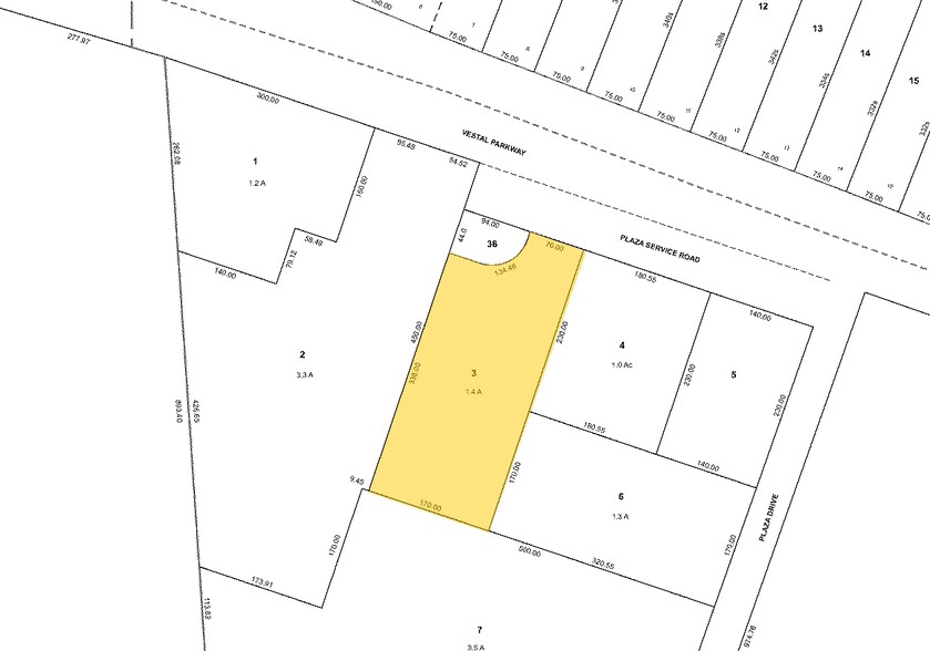 9 Service Plaza Dr, Vestal, NY à louer - Plan cadastral – Image 1 sur 1