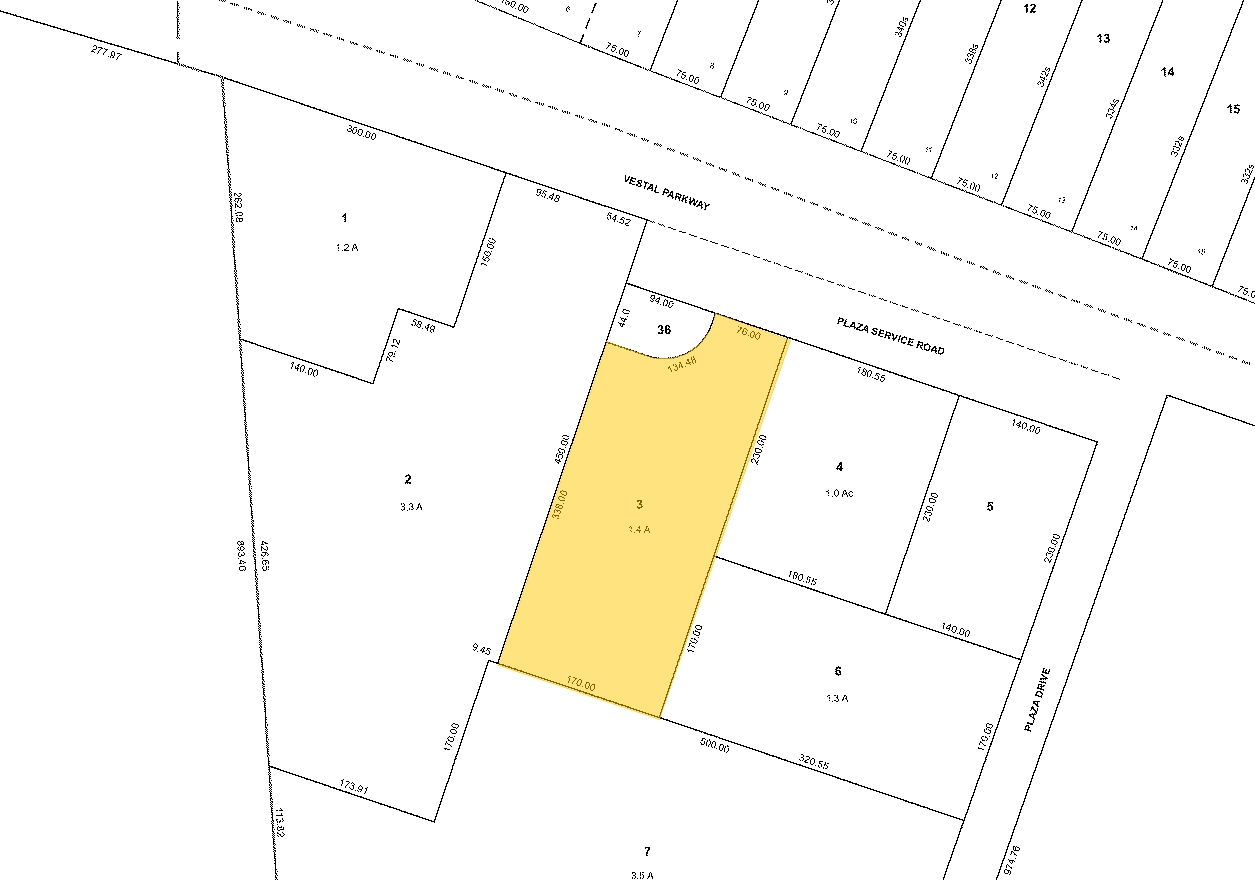 9 Service Plaza Dr, Vestal, NY à louer Plan cadastral– Image 1 sur 2