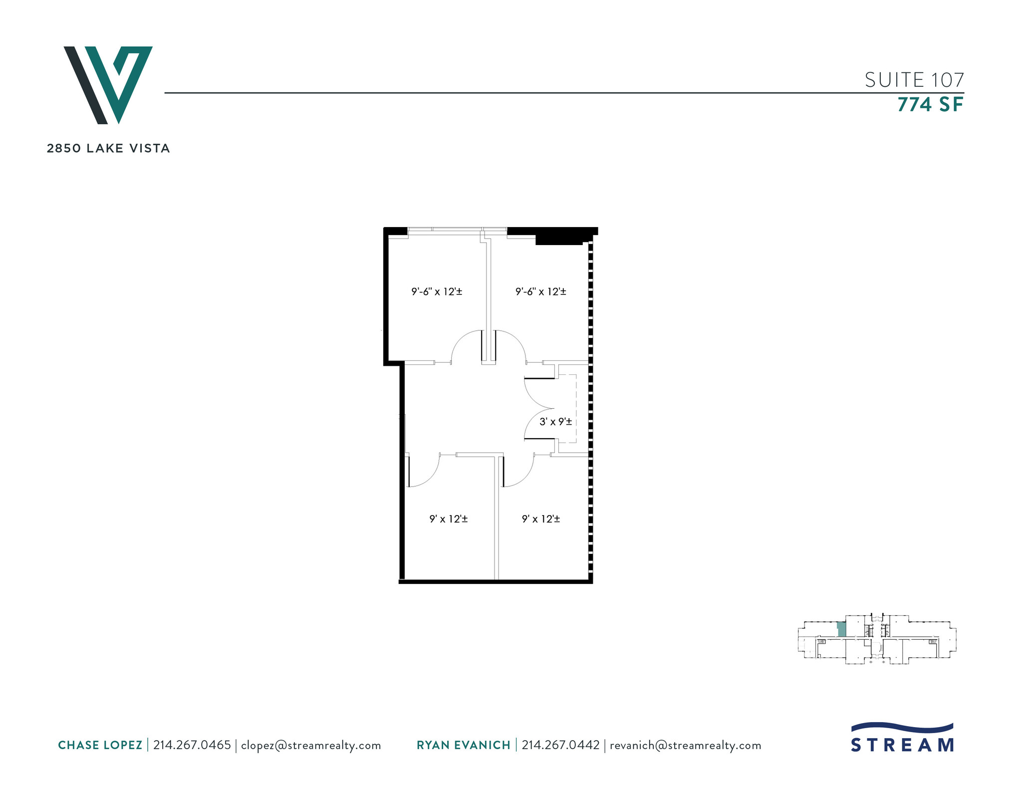 2850 Lake Vista Dr, Lewisville, TX à louer Plan d’étage– Image 1 sur 2