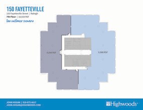 150 Fayetteville St, Raleigh, NC à louer Plan d’étage– Image 1 sur 1