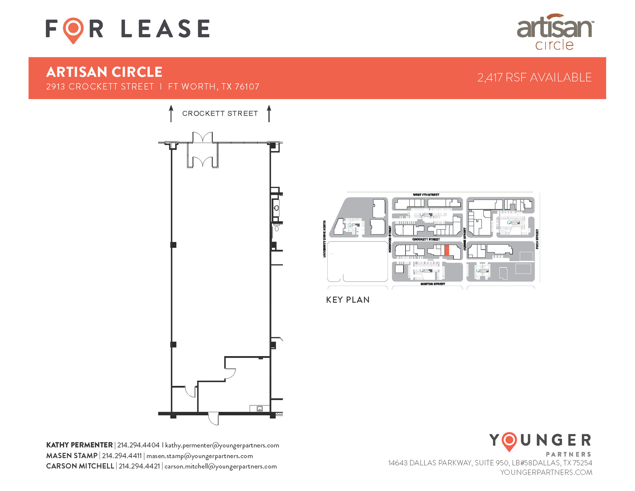 2973 W 7th St, Fort Worth, TX à louer Plan d’étage– Image 1 sur 7