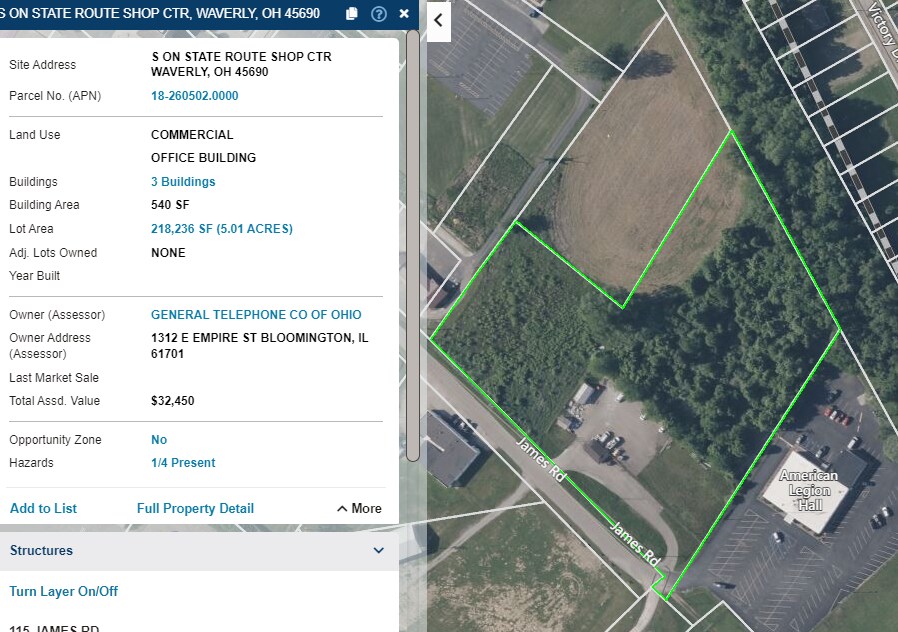 115 James Rd, Waverly, OH à vendre Aérien– Image 1 sur 3