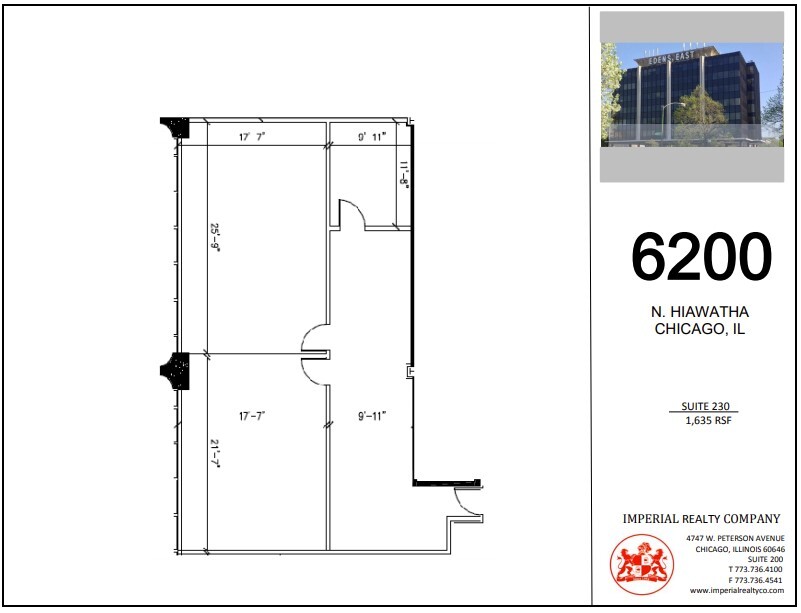 6200 N Hiawatha Ave, Chicago, IL à louer Plan d’étage– Image 1 sur 5