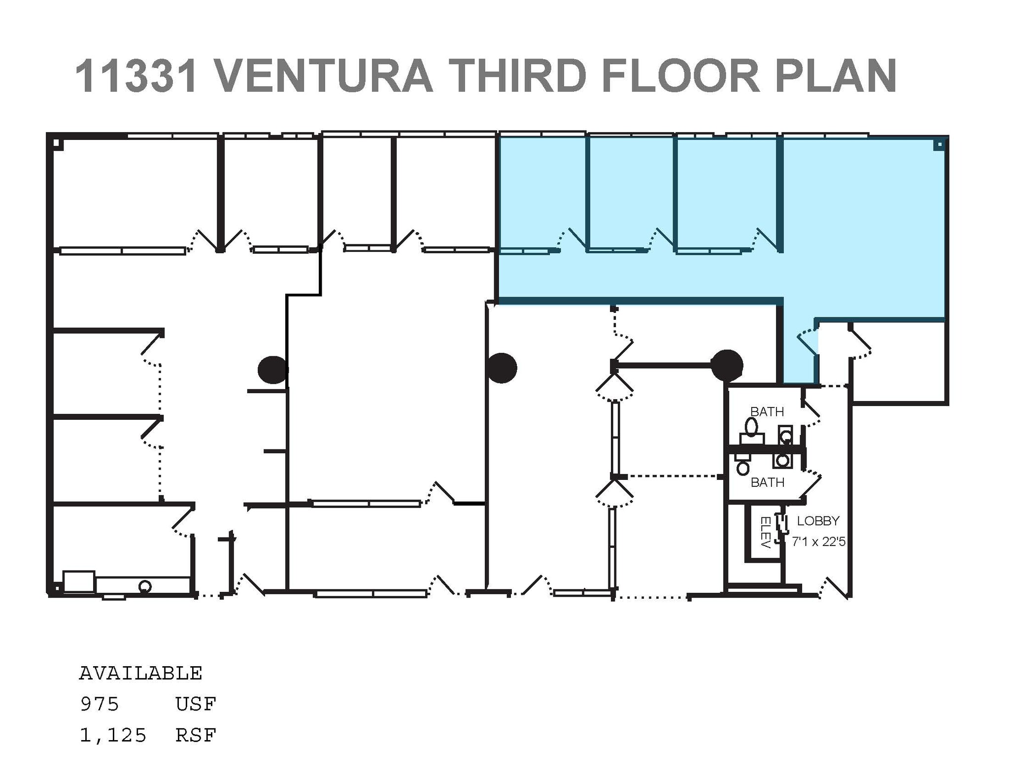11331 Ventura Blvd, Studio City, CA à louer Plan d’étage– Image 1 sur 15