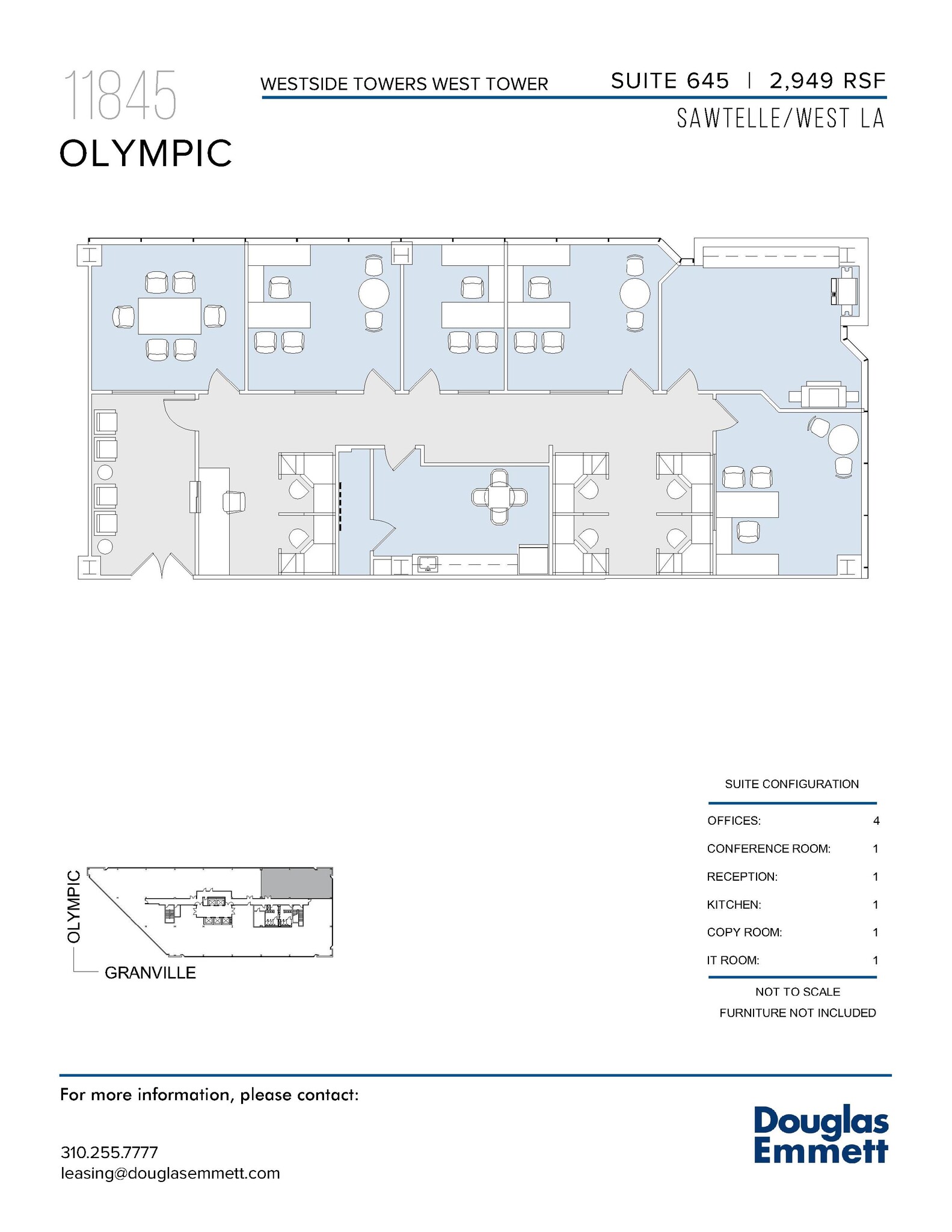 11845 W Olympic Blvd, Los Angeles, CA à louer Plan d’étage– Image 1 sur 1