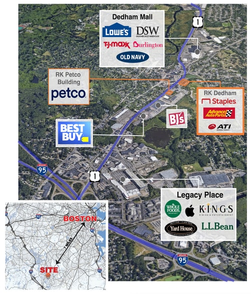 450-456 Providence Hwy, Dedham, MA à louer - Aérien – Image 3 sur 5