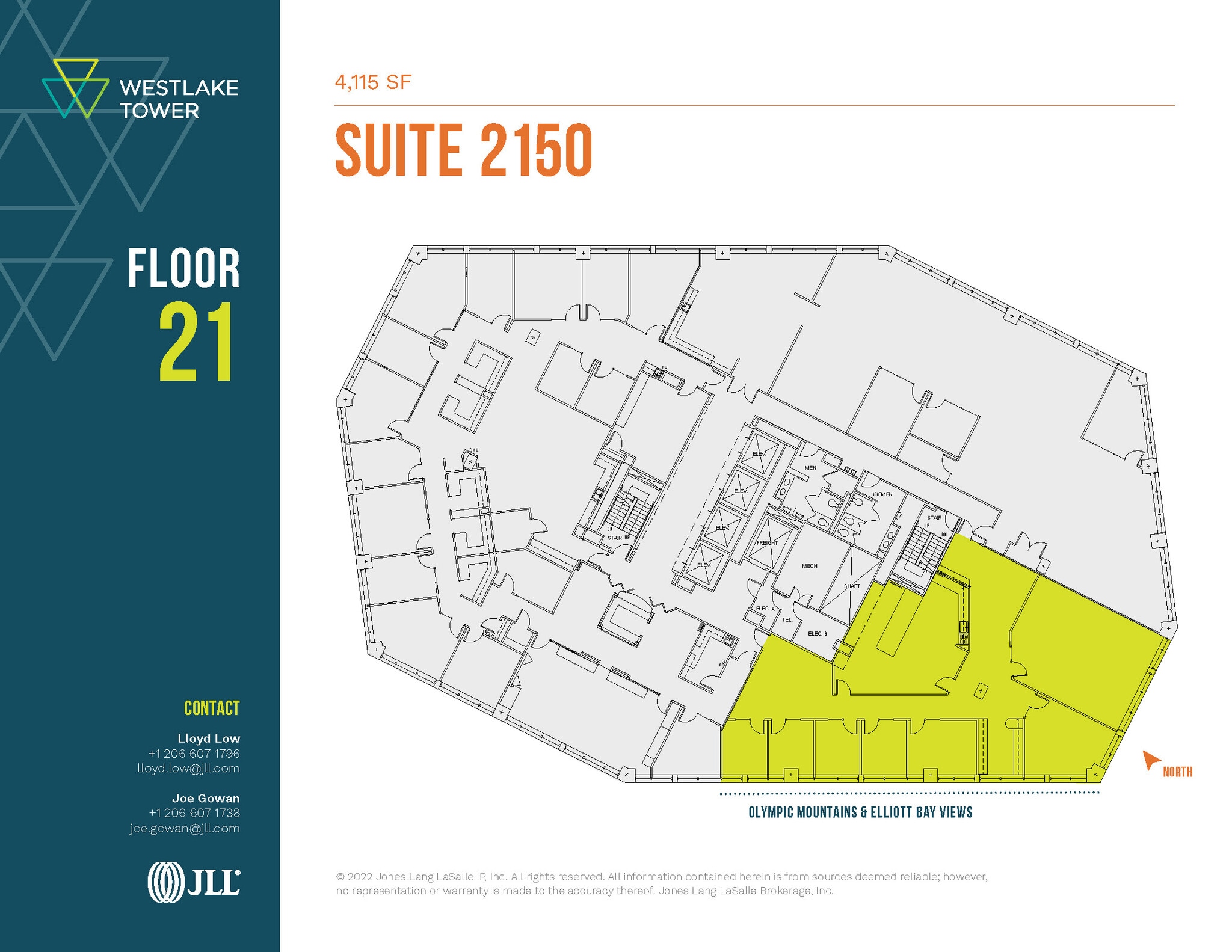 1601 5th Ave, Seattle, WA à louer Plan d’étage– Image 1 sur 2