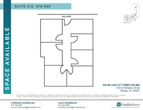 15310 Amberly Dr, Tampa, FL à louer Plan d’étage– Image 1 sur 1