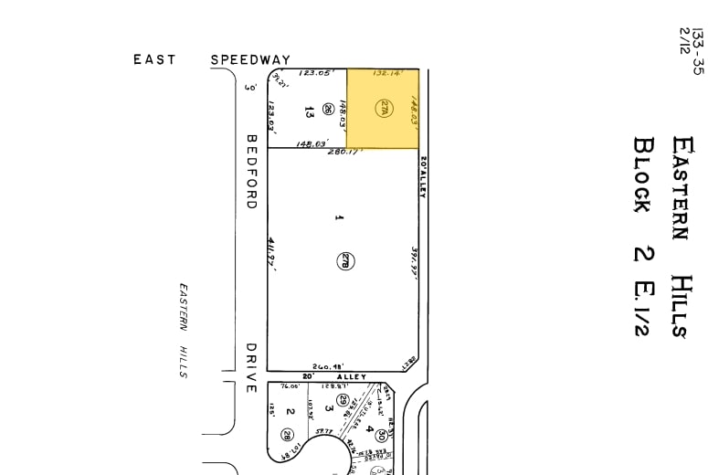 8880 E Speedway Blvd, Tucson, AZ à vendre - Plan cadastral – Image 2 sur 8